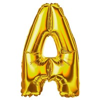 Balão Metalizado 40cm Dourado Alfabeto