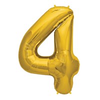 Balão Metalizado 40cm Dourado Número