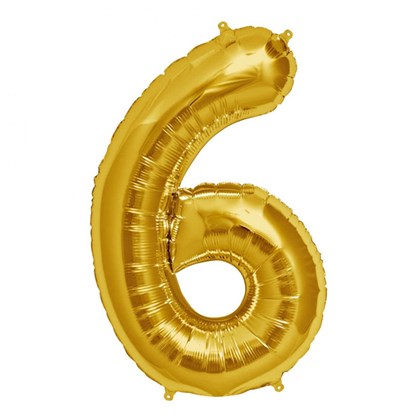 Balão de Número Pequeno Metalizado Dourado 40cm em Promoção na Americanas
