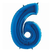 Balão Metalizado Azul Royal Número